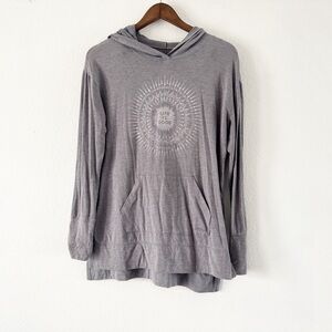 Life Is Good Sun Ray Relaxed Hoodie Athleisure Small Oversized Flex Tunic Boho